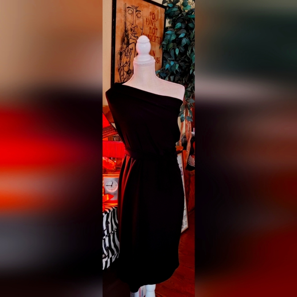 Norma Kamali Black All in One Dress, Size L